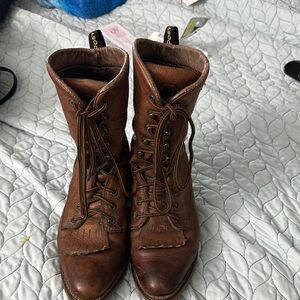Dan Post Rustic Brown Leather Combat Boot